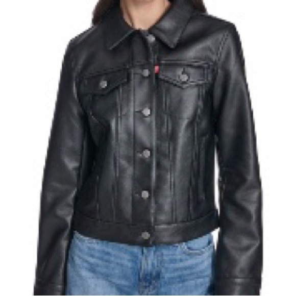 Levi's Jackets & Blazers - LEVI’S FAUX LEATHER CLASSIC TRUCKER JACKET